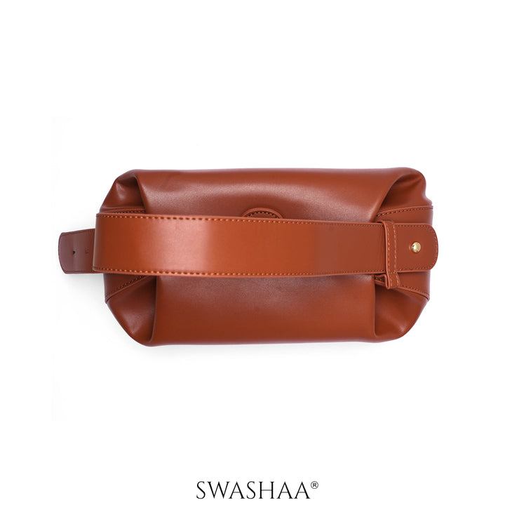 Stella Rust Leather Shoulder Bag