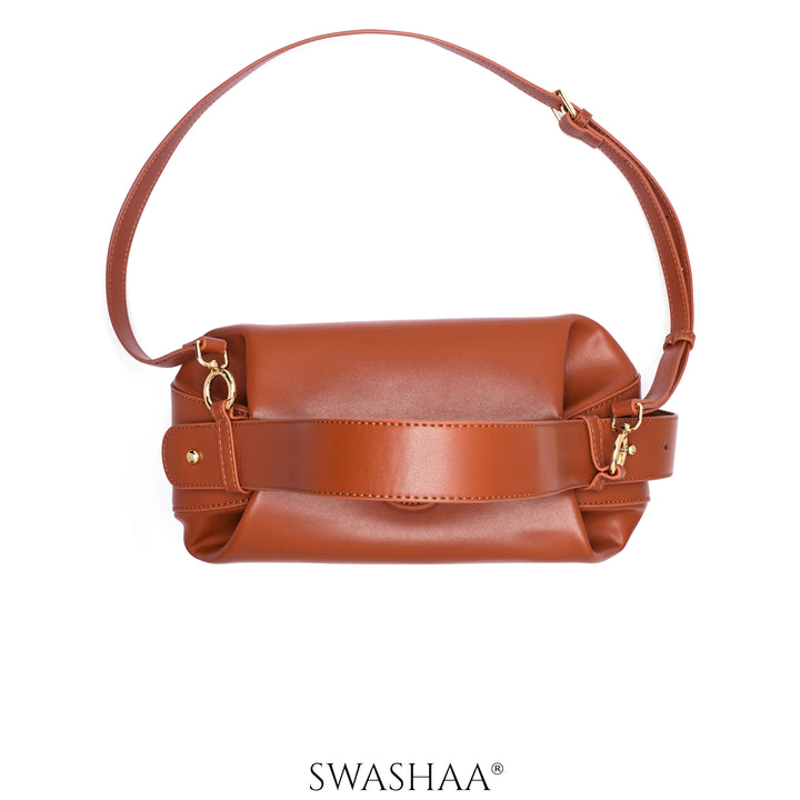 Stella Rust Leather Shoulder Bag