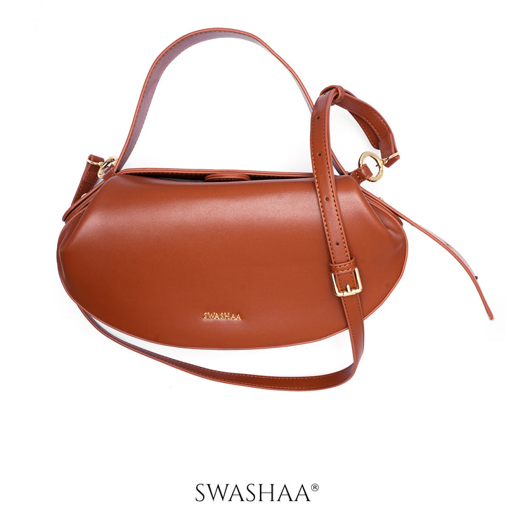 Stella Rust Leather Shoulder Bag