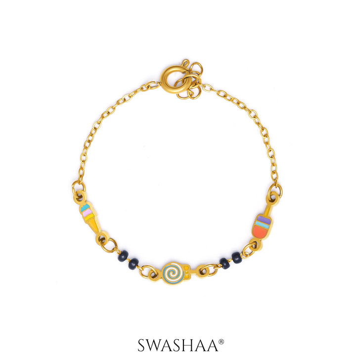 Sugar Bliss 18K Gold Plated Kid's Nazariya Bracelet