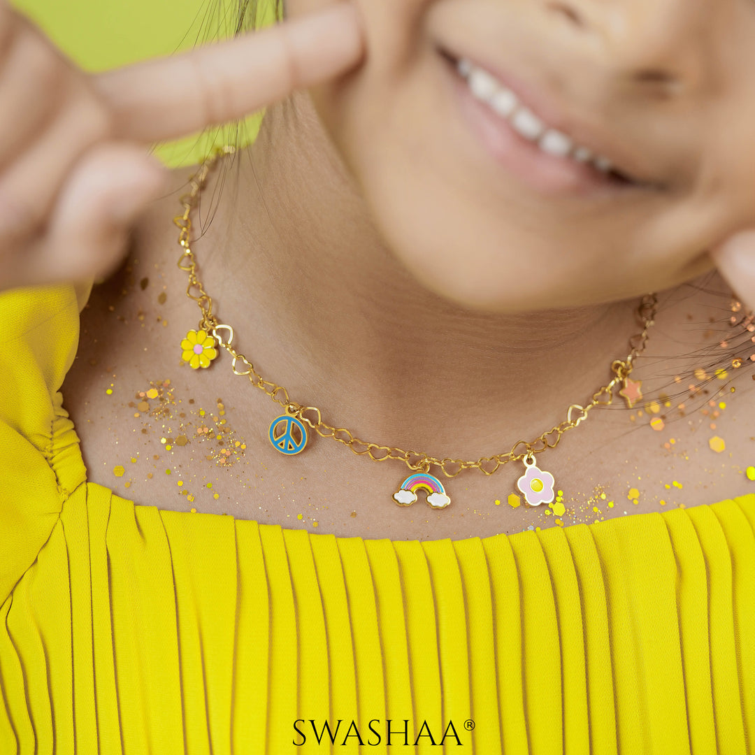 Sunday Charms 18K Gold Plated Kid's Necklace