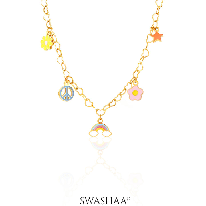 Sunday Charms 18K Gold Plated Kid's Necklace