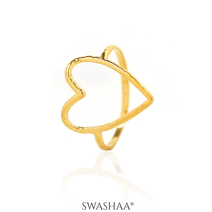 Susana Heart 18K Gold Plated Ring