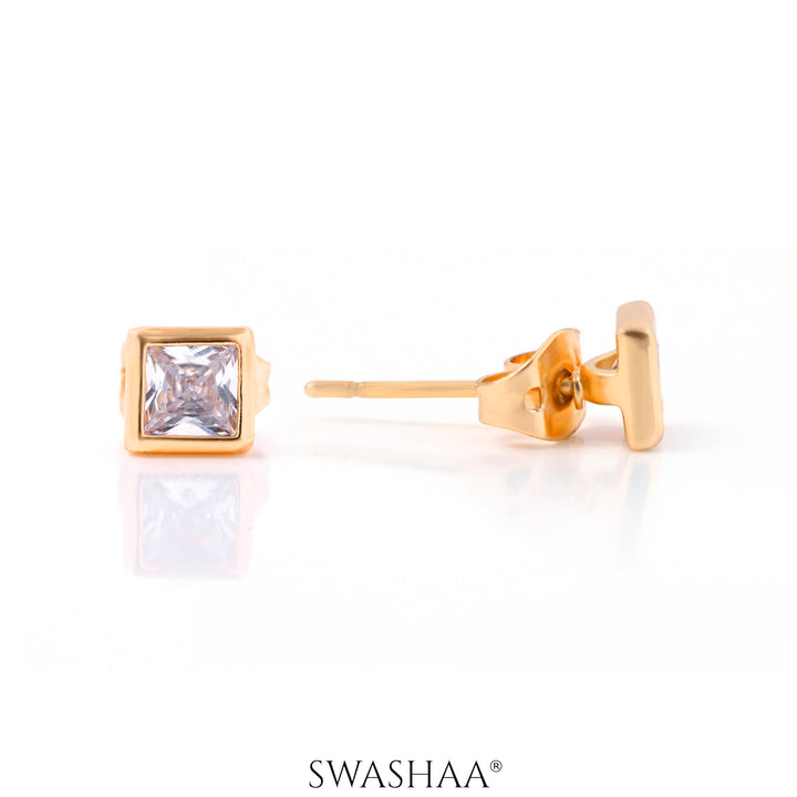 Swift Diamond Rosegold Plated Men's Stud Earrings