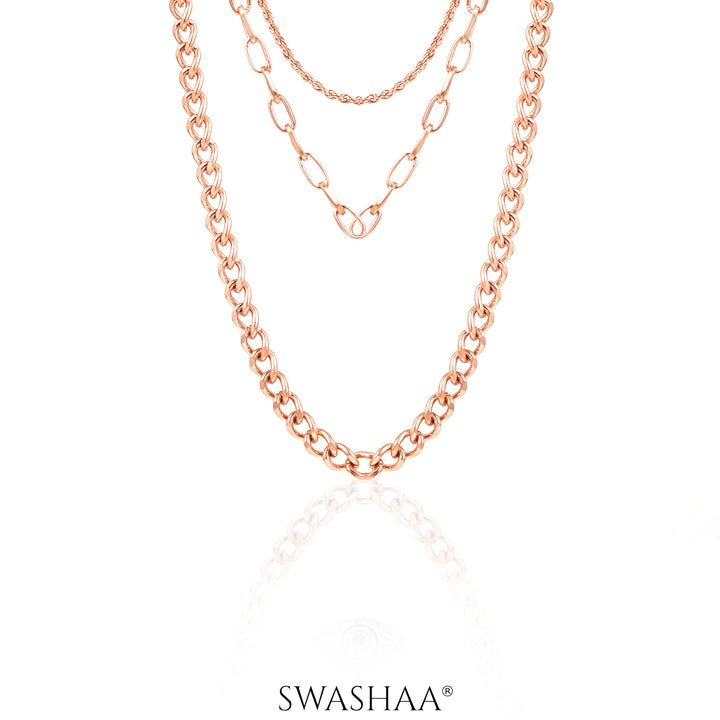 Sydney Rosegold Plated Men's Chain