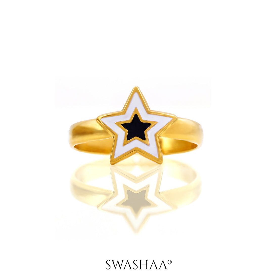 Telca Star 18K Gold Plated Ring