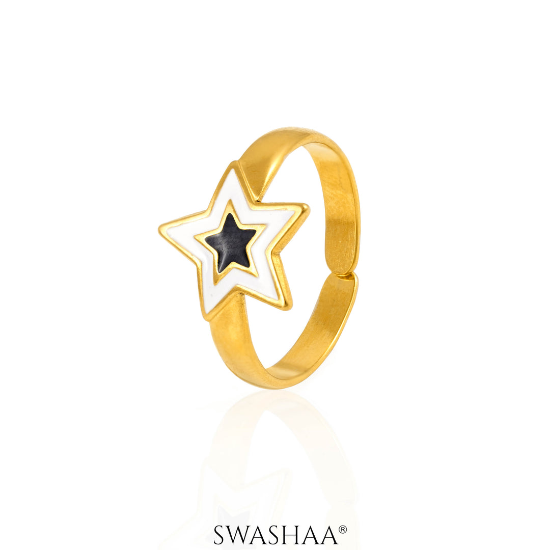 Telca Star 18K Gold Plated Ring