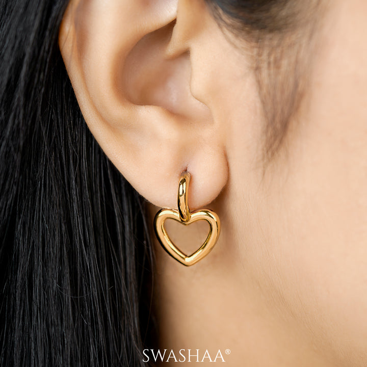 Titus Heart 18K Gold Plated Earrings