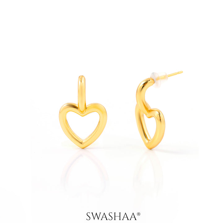 Titus Heart 18K Gold Plated Earrings