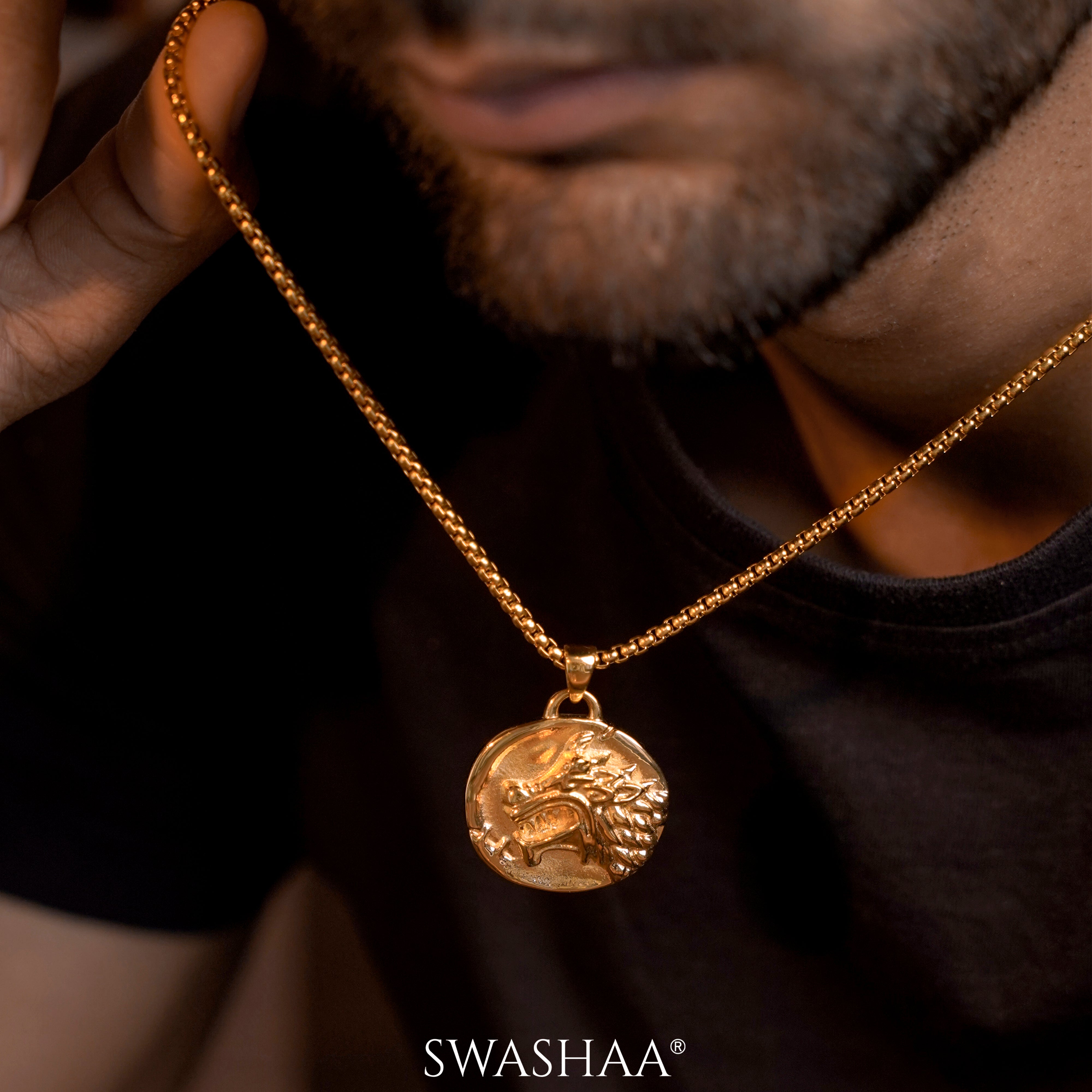 18K GOLD PLATED CHAIN ​​AND PENDANT MAN deals