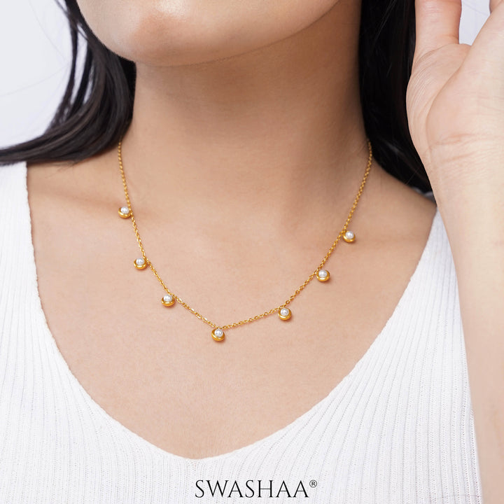 Uni Pearl 18K Gold Plated Necklace