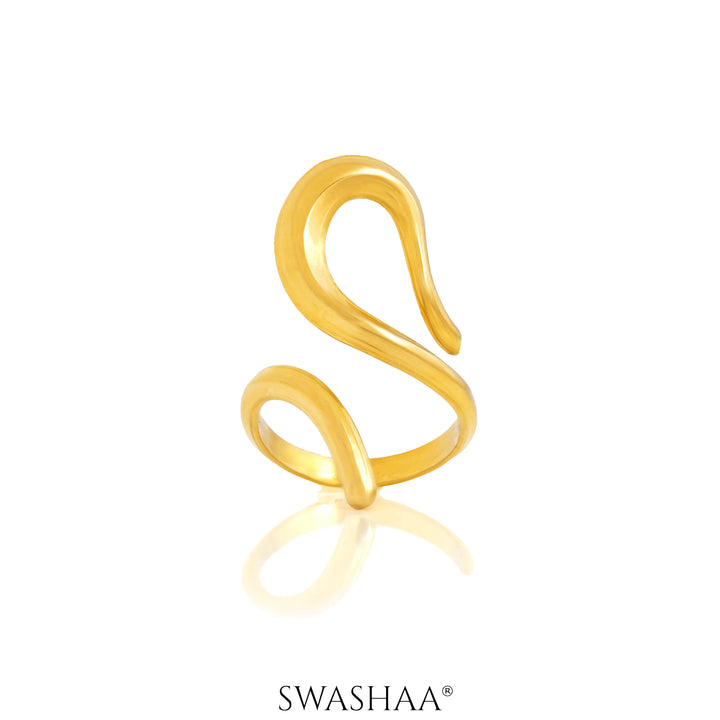 Upsana Snake 18K Gold Plated Ring