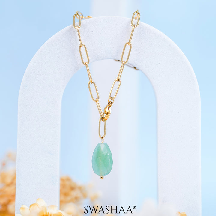 Verdure Drop 18K Gold Plated Necklace