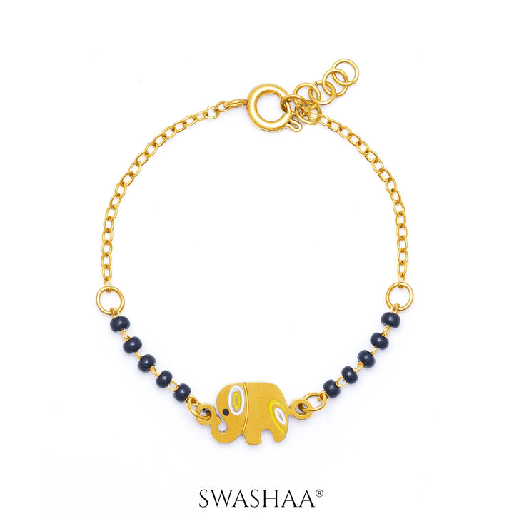 Yolo Elephant 18K Gold Plated Kid's Nazariya Bracelet