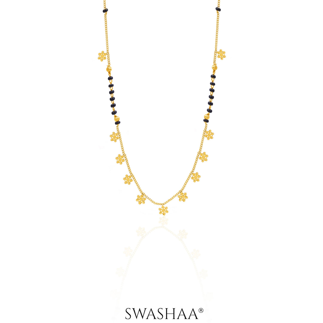 Ziva Snowflake 18K Gold Plated Mangalsutra