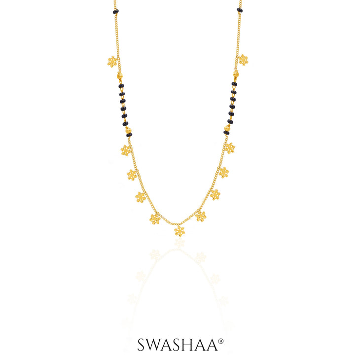 Ziva Snowflake 18K Gold Plated Mangalsutra