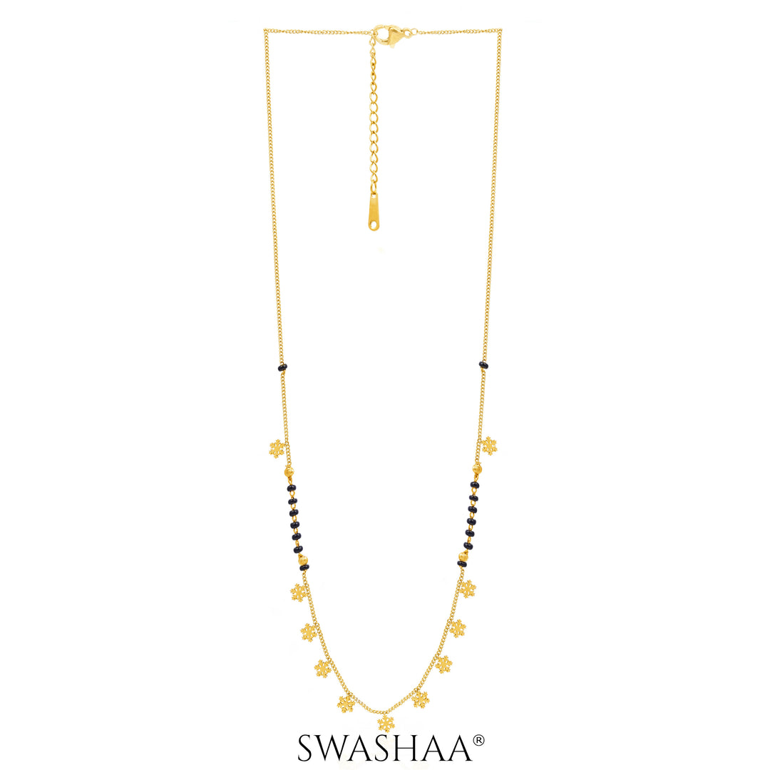 Ziva Snowflake 18K Gold Plated Mangalsutra