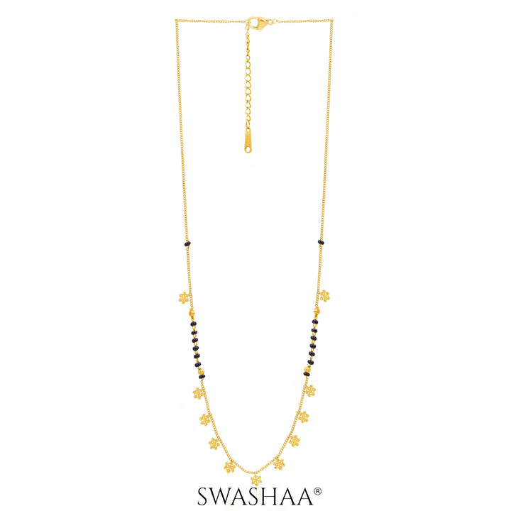 Ziva Snowflake 18K Gold Plated Mangalsutra