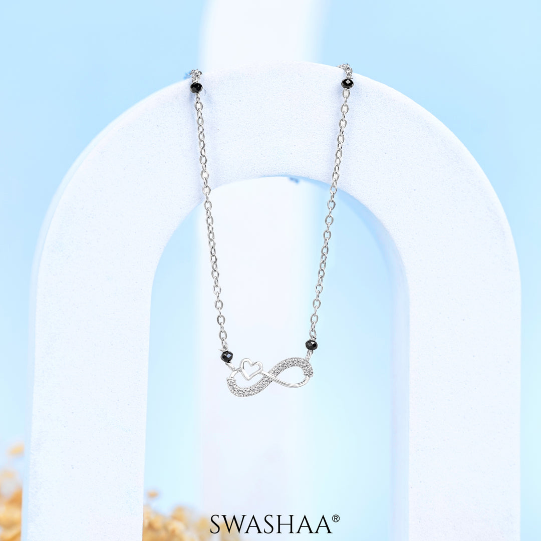 Infinity Diamond Silver Mangalsutra