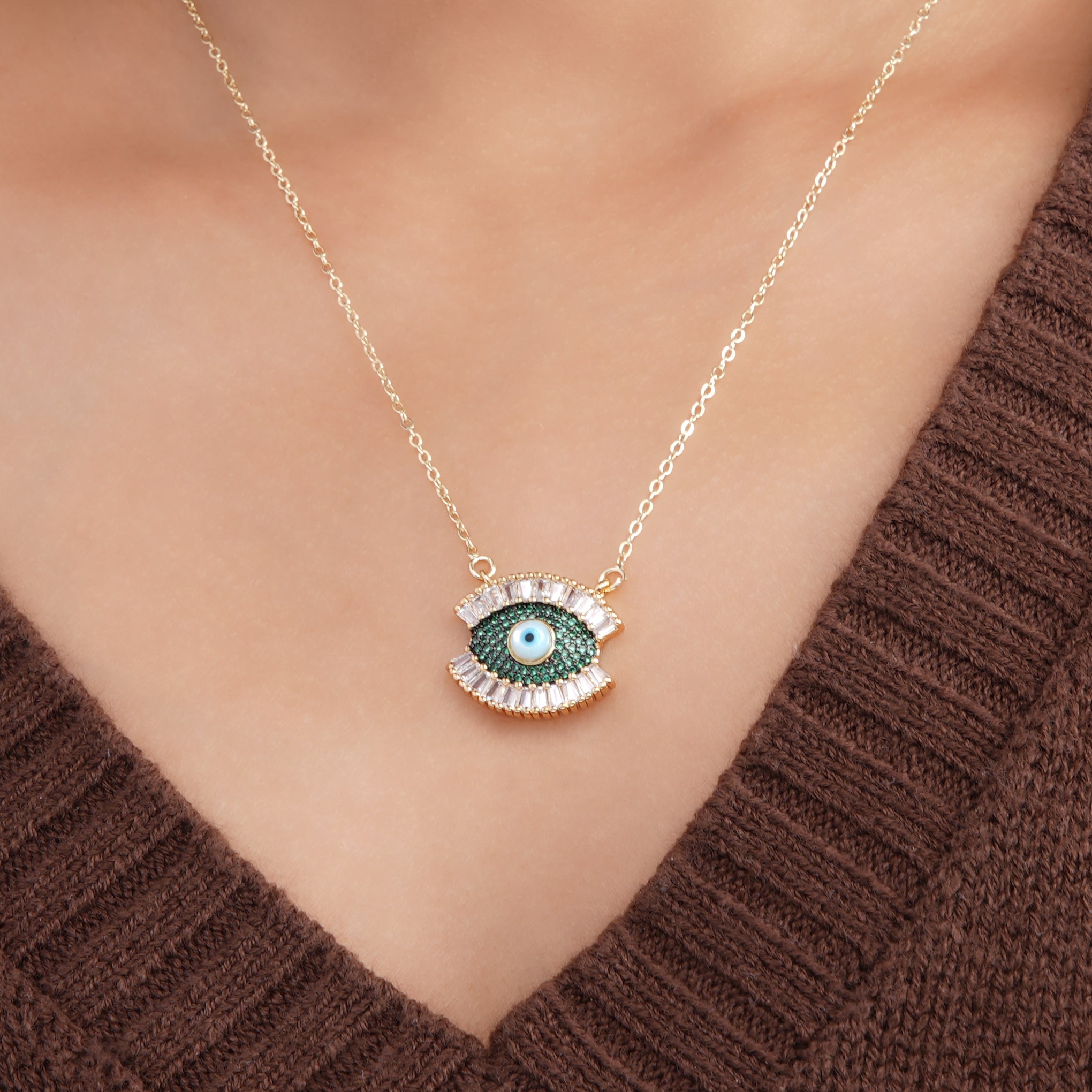 Gold Filled Evil Eye Necklace | SUTRA WEAR – Sutra Wear