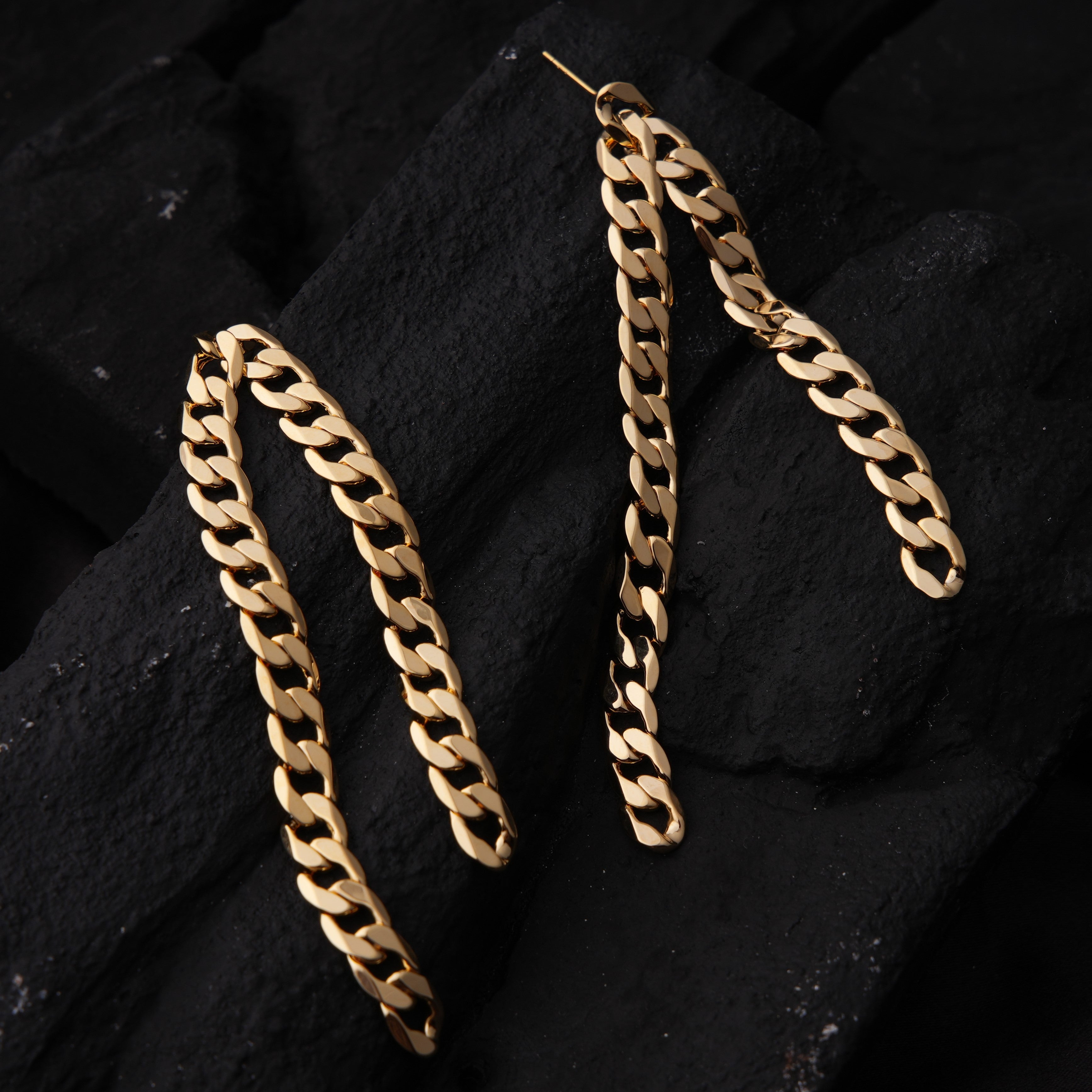 mary jane gold chain earrings